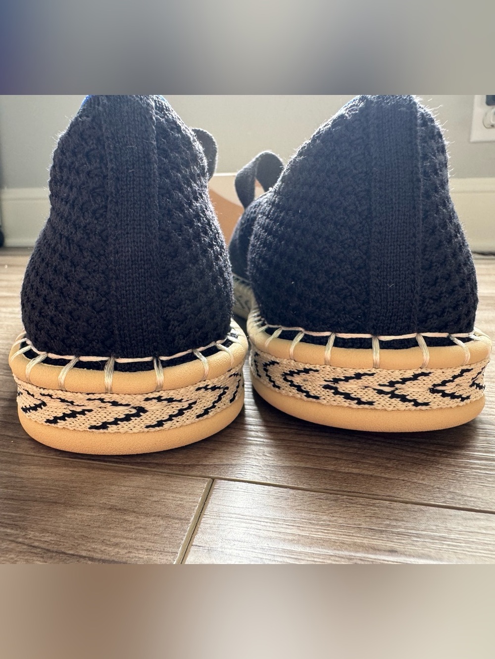 ROTHY’S The Espadrille Mary Jane Shoe Black Size 11 Washable Plush Footbed NEW - Picture 11 of 16